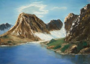 Oil painting "In the mountains"