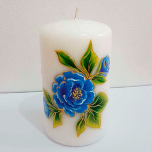 Hand painted candle